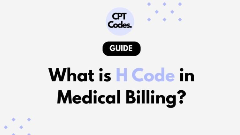 What is H Codes in medical Billing