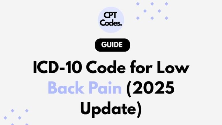 ICD-10 Code for Low Back Pain