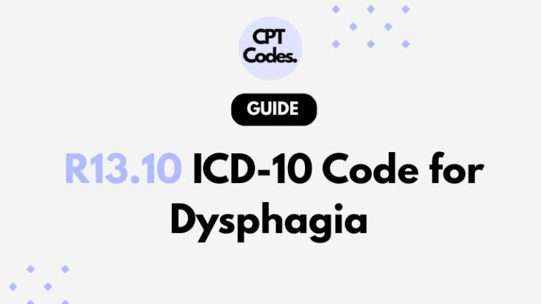 R13.10 ICD-10 Code for Dysphagia