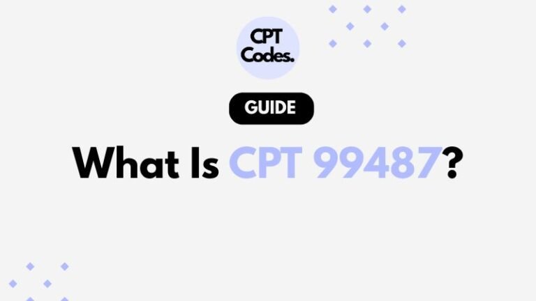 What Is CPT 99487?