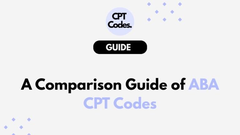 A Comparison Guide of ABA CPT Codes