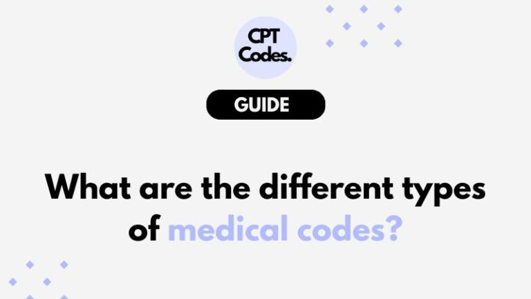 What are the different types of medical codes?