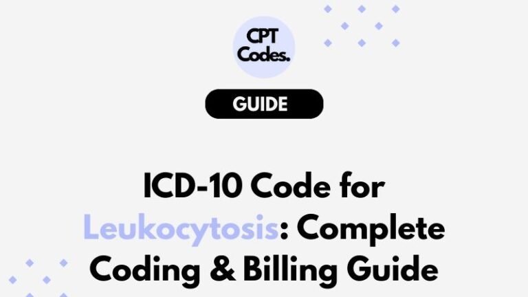 ICD-10 Code for Leukocytosis