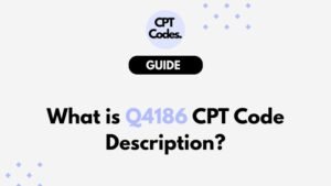 What is Q4186 CPT Code Description?