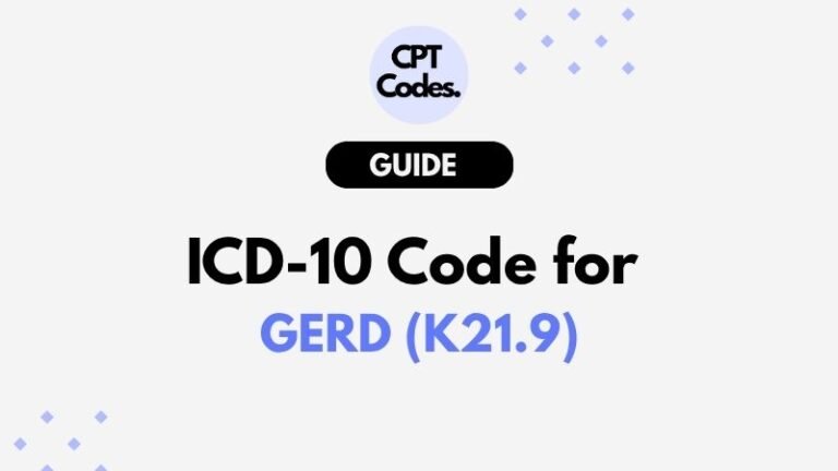 ICD-10 Code for GERD (K21.9)